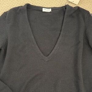 NWT-Saint Laurent Black V-Neck Sweater
